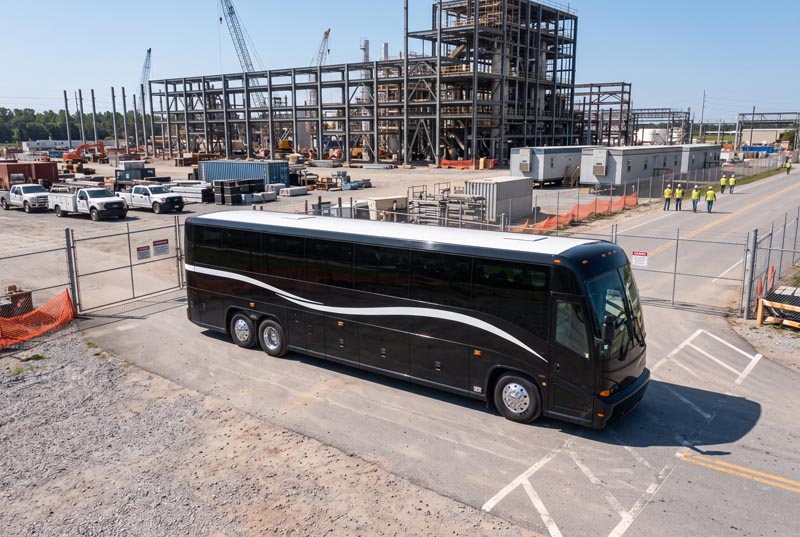 Construction Site Shuttle Bus Rentals in High Point, NC
